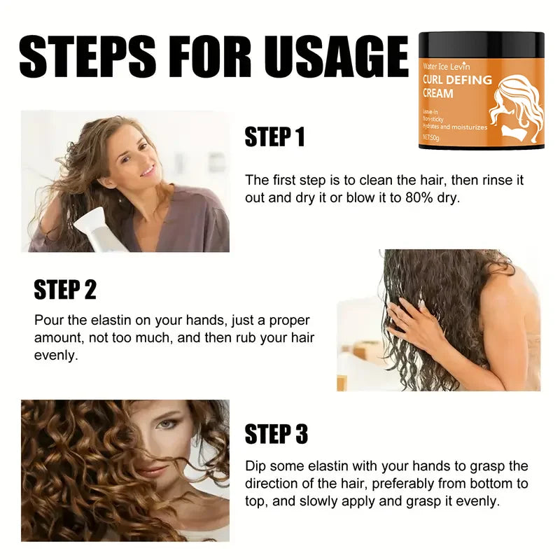 50g Black Castor Oil Curly Hair Cream – Moisturizing & Easy-to-Use, Unisex